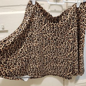 Leopard print skater skirt